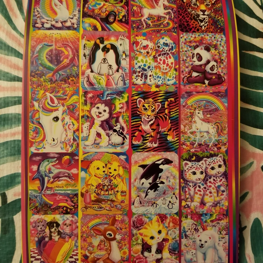 Lisa Frank Over 600 Stickers, 5 Sticker Sheets Colorful Stickers Vintage NWT